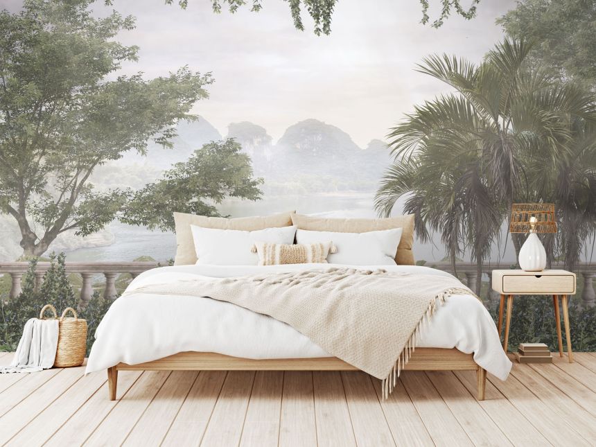 Customized non-woven wall mural, Landscape with palm trees, 10044, Vavex