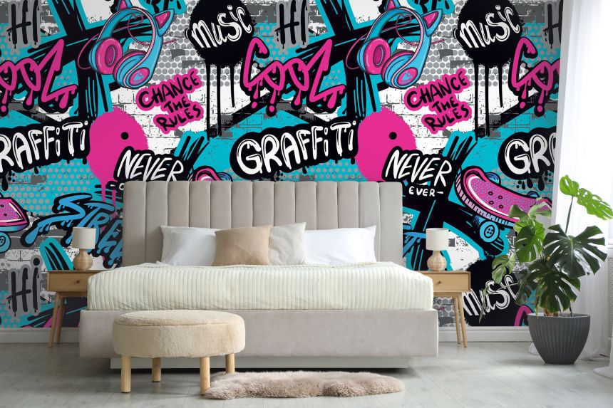 Customized non-woven wall mural, Graffiti, 10047, Vavex