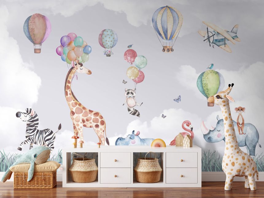 Customized non-woven wall mural, Animals on a trip, 10071, Vavex