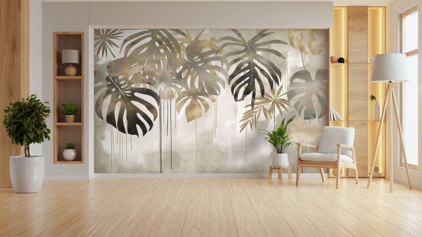 Customized non-woven wall mural, Tropical leaves, 10077, Vavex