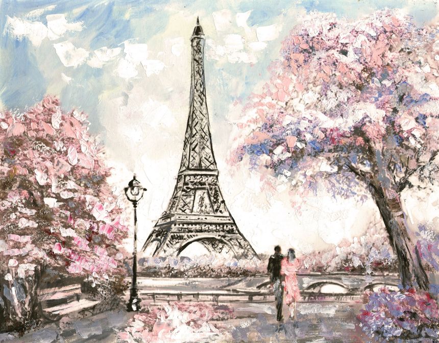 Customized wall mural, Spring Paris, Tour Eiffel, 10092, Vavex