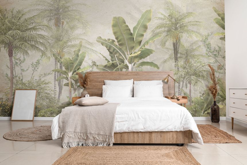 Customized non-woven wall mural, Tropical forest, palm trees, banana trees, 10112, Vavex