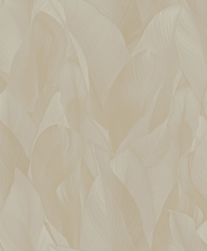 Luxury non-woven wallpaper, beige, leaves, Z57704, Architexture 2,  Zambaiti Parati