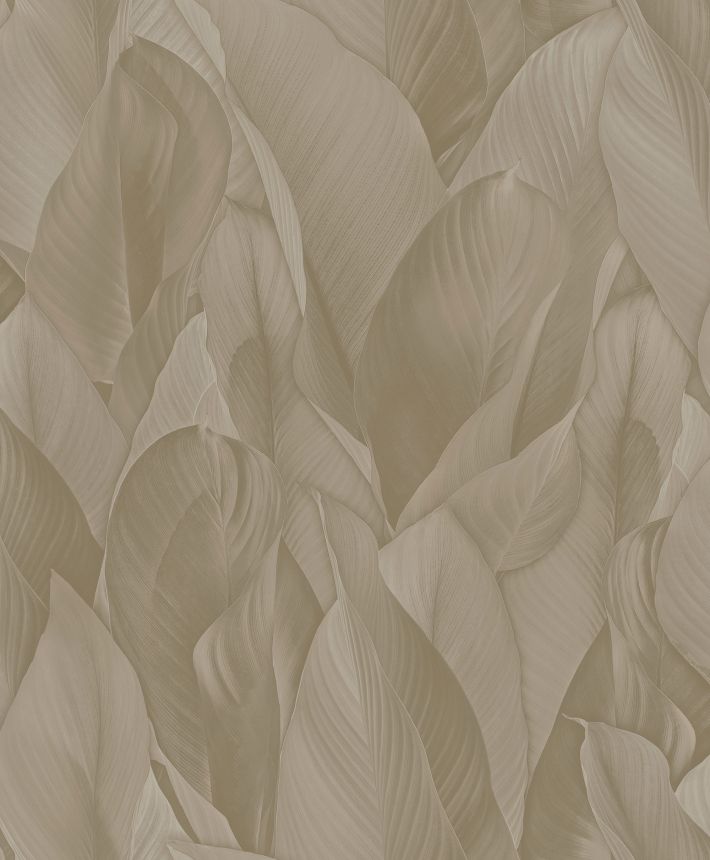 Luxury non-woven wallpaper, brown, leaves, Z57709, Architexture 2,  Zambaiti Parati