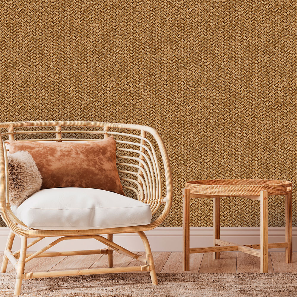 Luxury non-woven wallpaper, brown, imitation mat, Z57714, Architexture 2,  Zambaiti Parati