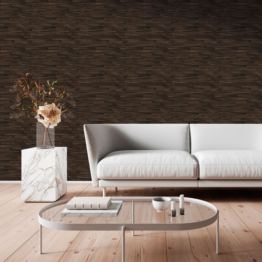 Luxury non-woven wallpaper, beige, wood imitation, Z57729, Architexture 2,  Zambaiti Parati