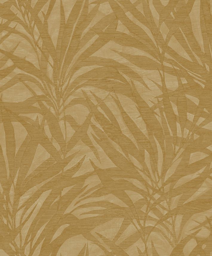 Luxury non-woven wallpaper, ochre, leaves, Z57737, Architexture 2,  Zambaiti Parati