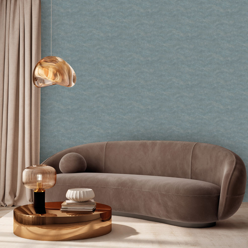 Luxury non-woven wallpaper, blue-grey, concrete screed, Z57740, Architexture 2,  Zambaiti Parati