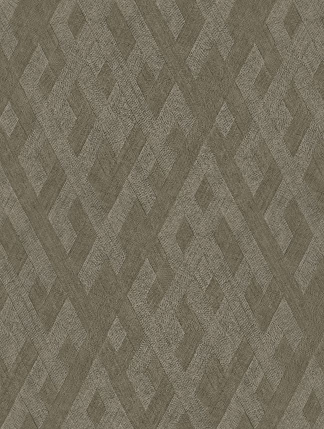 Luxury non-woven wallpaper, grey-beige, fabric imitation, Z57755, Architexture 2,  Zambaiti Parati