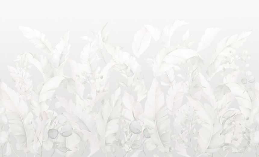 Luxury non-woven wall mural, grey, leaves, Z57773, Architexture 2,  Zambaiti Parati