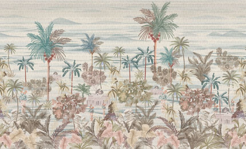 Luxury non-woven wall mural, grey, palm trees, Z57778, Architexture 2,  Zambaiti Parati