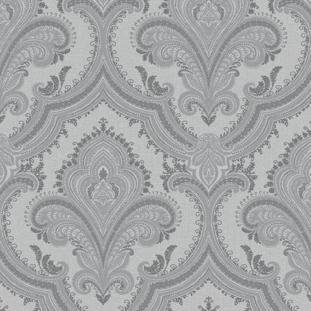 Luxury non-woven baroque wallpaper, grey-silver, 520316, Best Sellers, Design ID
