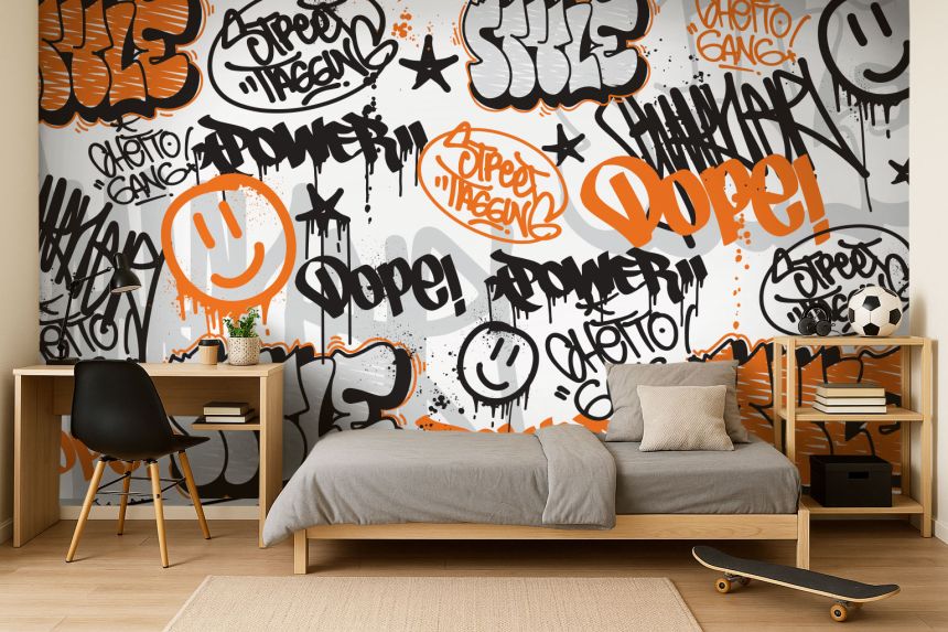 Customized non-woven wall mural, Graffiti, 10145, Vavex
