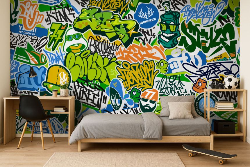 Customized non-woven wall mural, Graffiti, 10146, Vavex