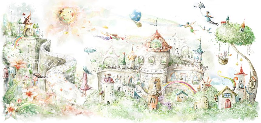 Customized non-woven children's wall mural, Fairytale castle, 10151, Vavex