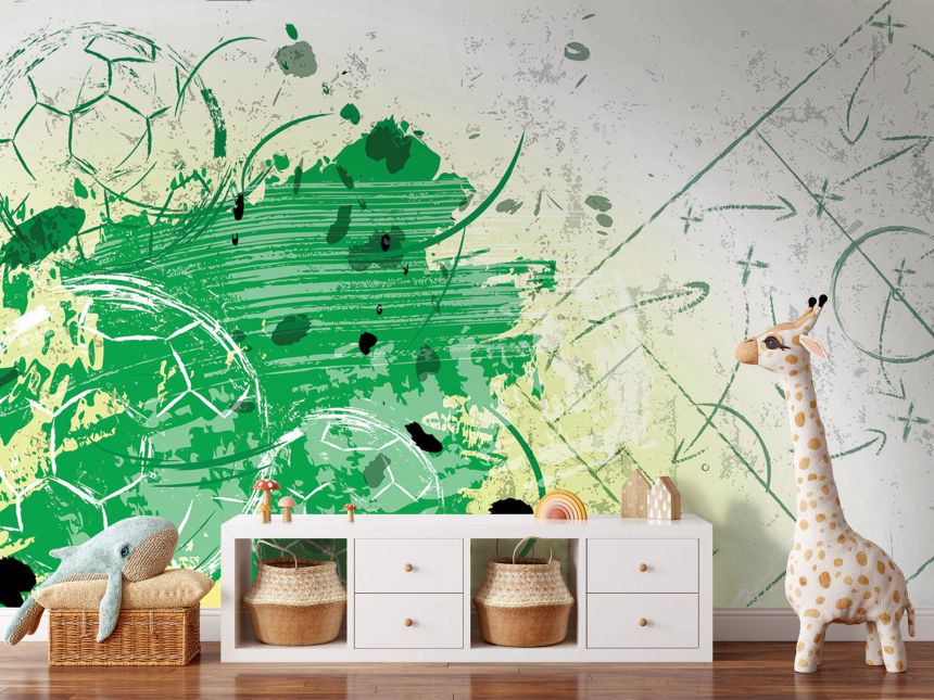 Customized non-woven wall mural, Football, 10159, Vavex