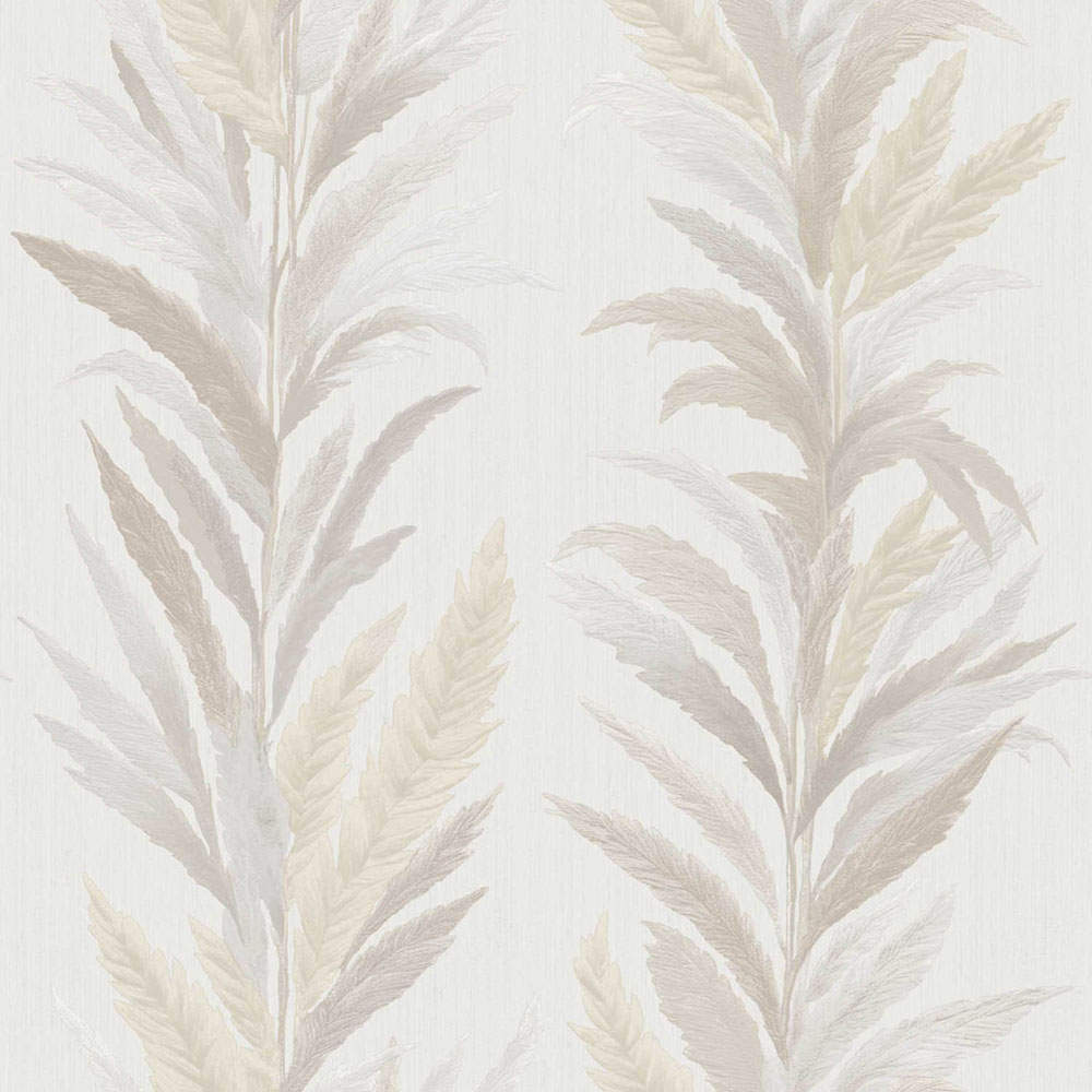 Wallpaper, cream-grey, leaves, 35901, Ornamenta, Parato by Cristiana Masi