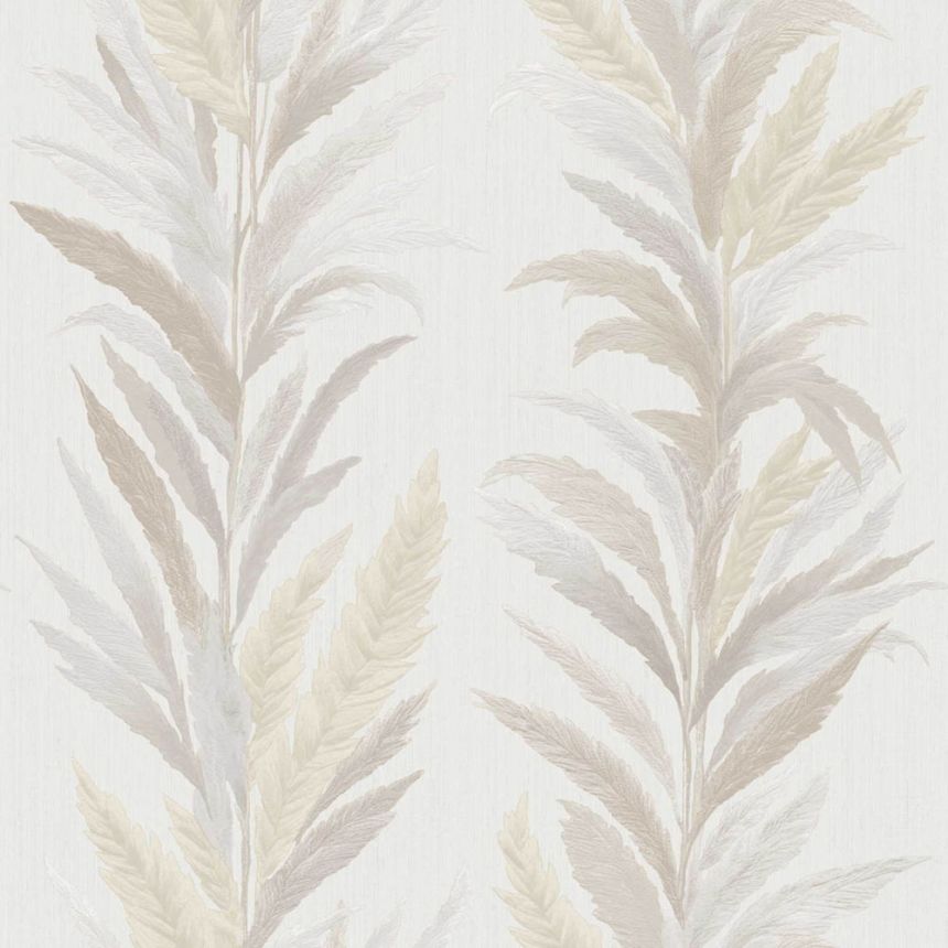 Wallpaper, cream-grey, leaves, 35901, Ornamenta, Parato by Cristiana Masi