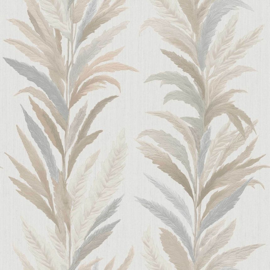 Wallpaper, cream-grey, leaves, 35903, Ornamenta, Parato by Cristiana Masi