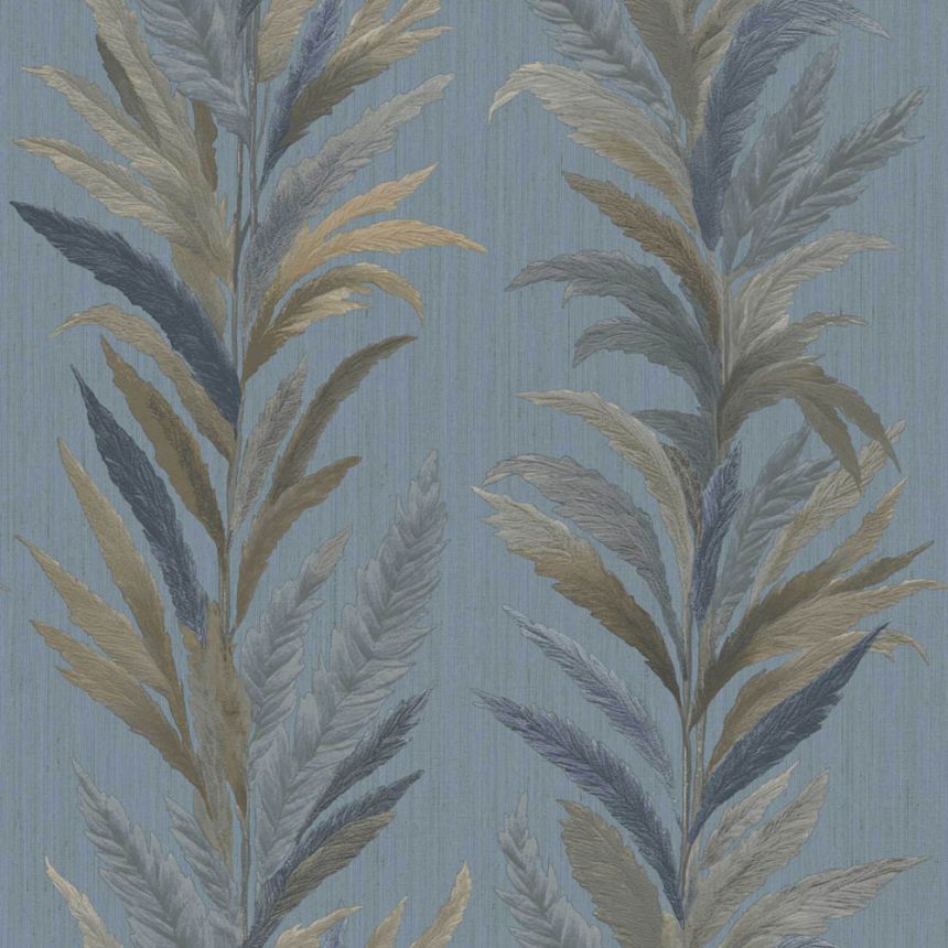 Wallpaper, blue, leaves, 35906, Ornamenta, Parato by Cristiana Masi