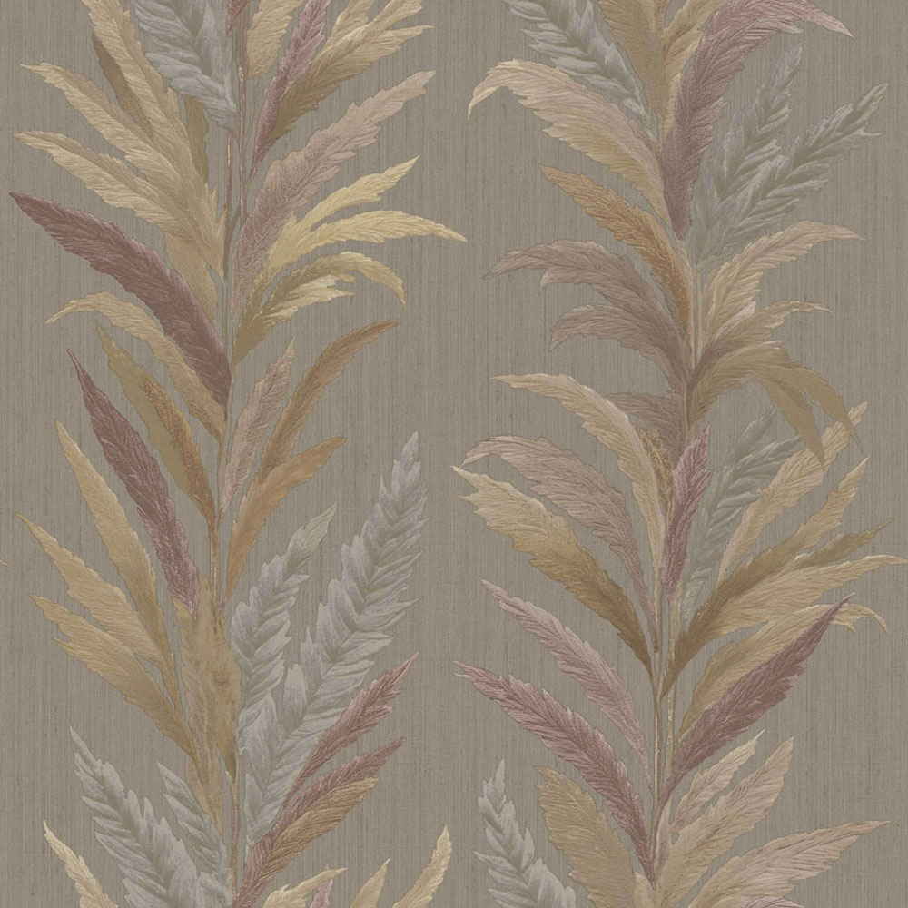 Wallpaper, grey-brown, leaves, 35908, Ornamenta, Parato by Cristiana Masi