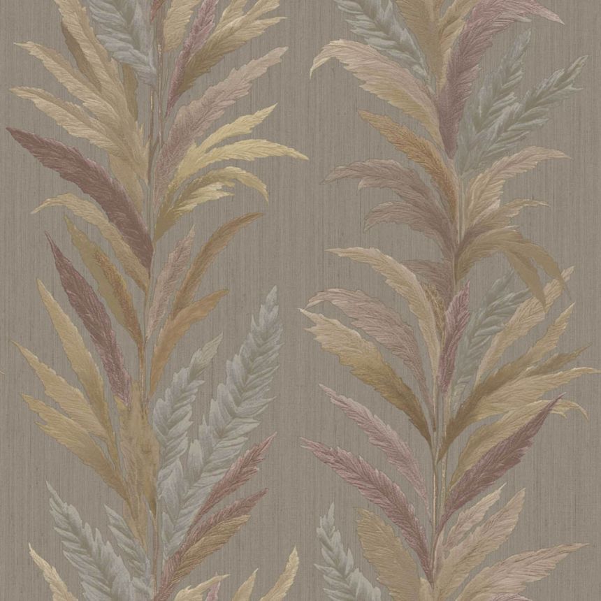 Wallpaper, grey-brown, leaves, 35908, Ornamenta, Parato by Cristiana Masi