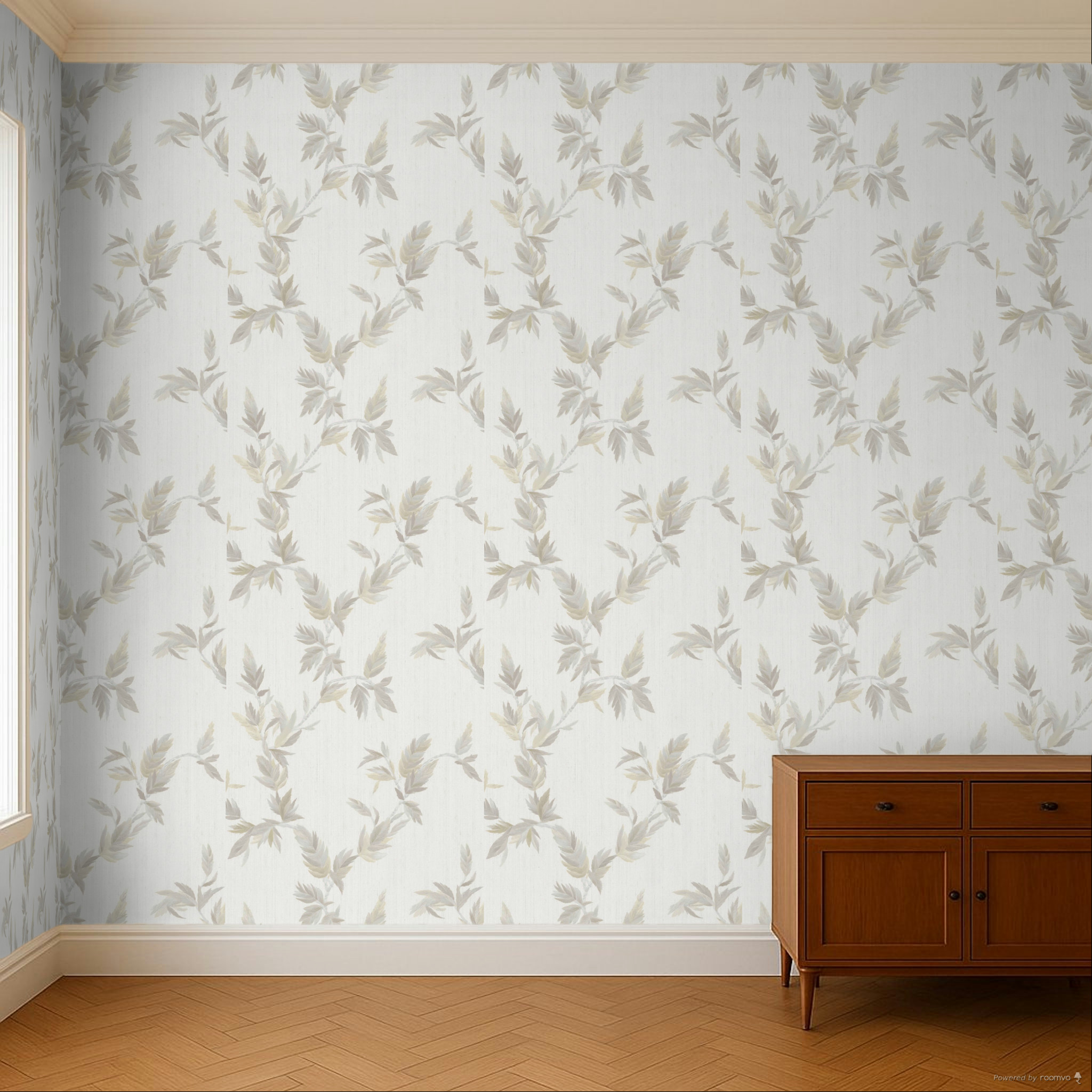 Wallpaper, cream, leaves, 35911, Ornamenta, Parato by Cristiana Masi