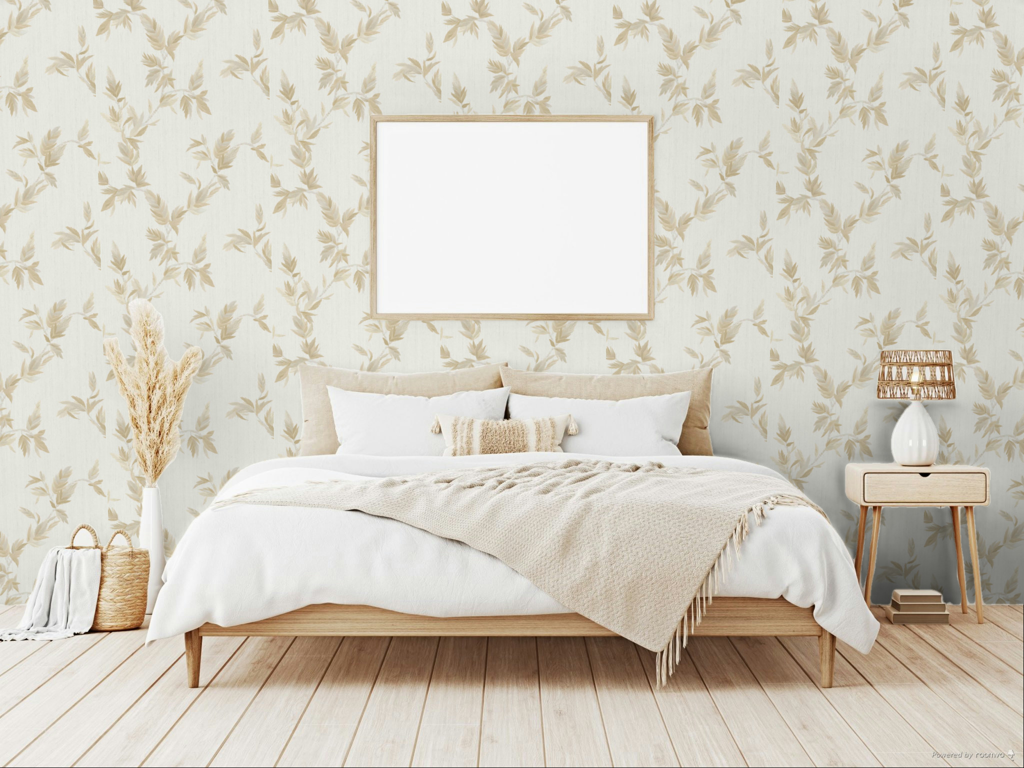 Wallpaper, beige, leaves, 35912, Ornamenta, Parato by Cristiana Masi