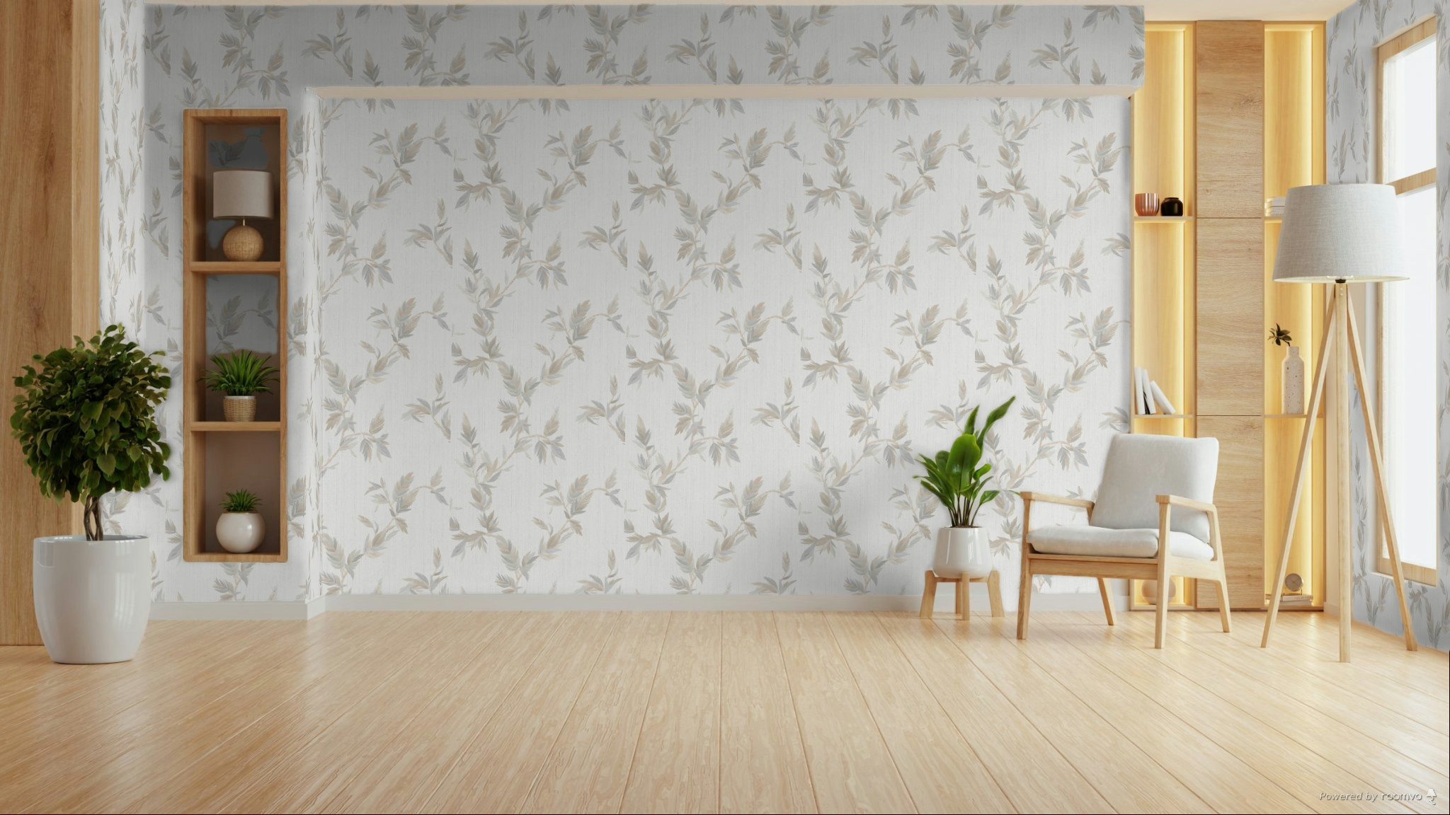 Wallpaper, cream, leaves, 35913, Ornamenta, Parato by Cristiana Masi