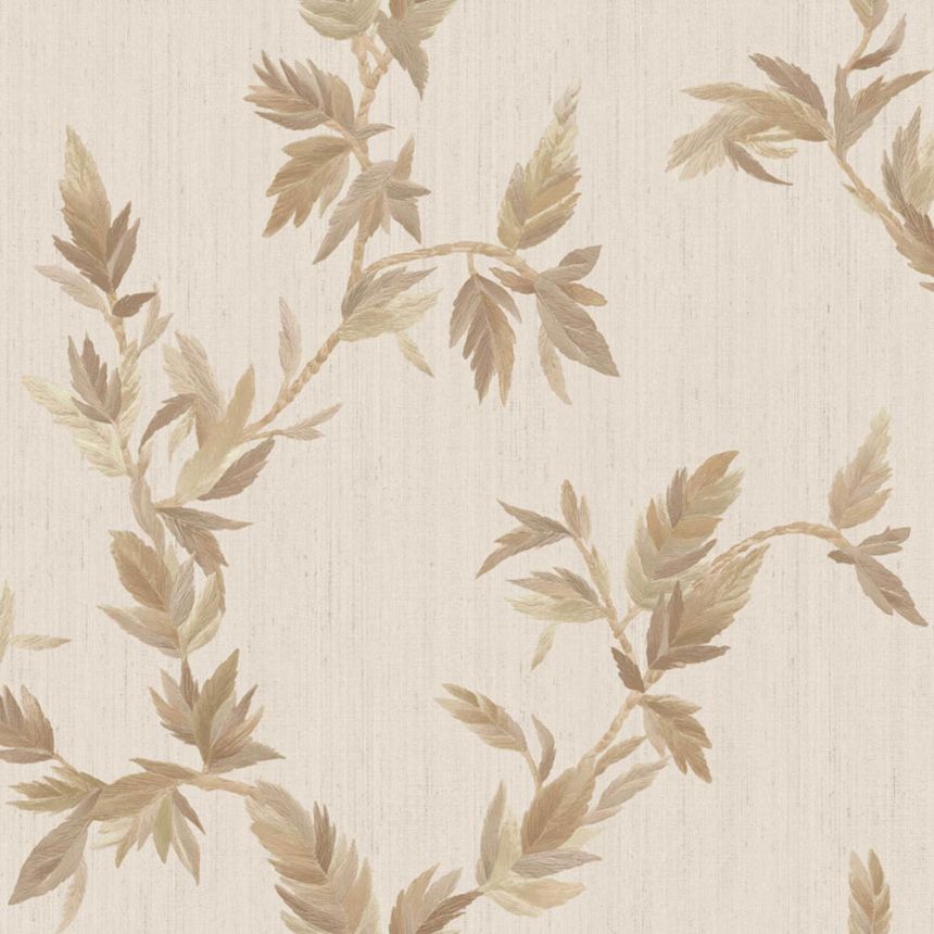 Wallpaper, beige, leaves, 35914, Ornamenta, Parato by Cristiana Masi