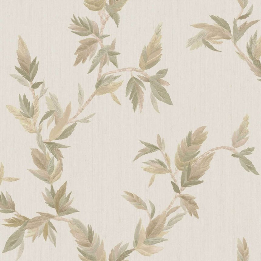 Wallpaper, beige-green, leaves, 35917, Ornamenta, Parato by Cristiana Masi