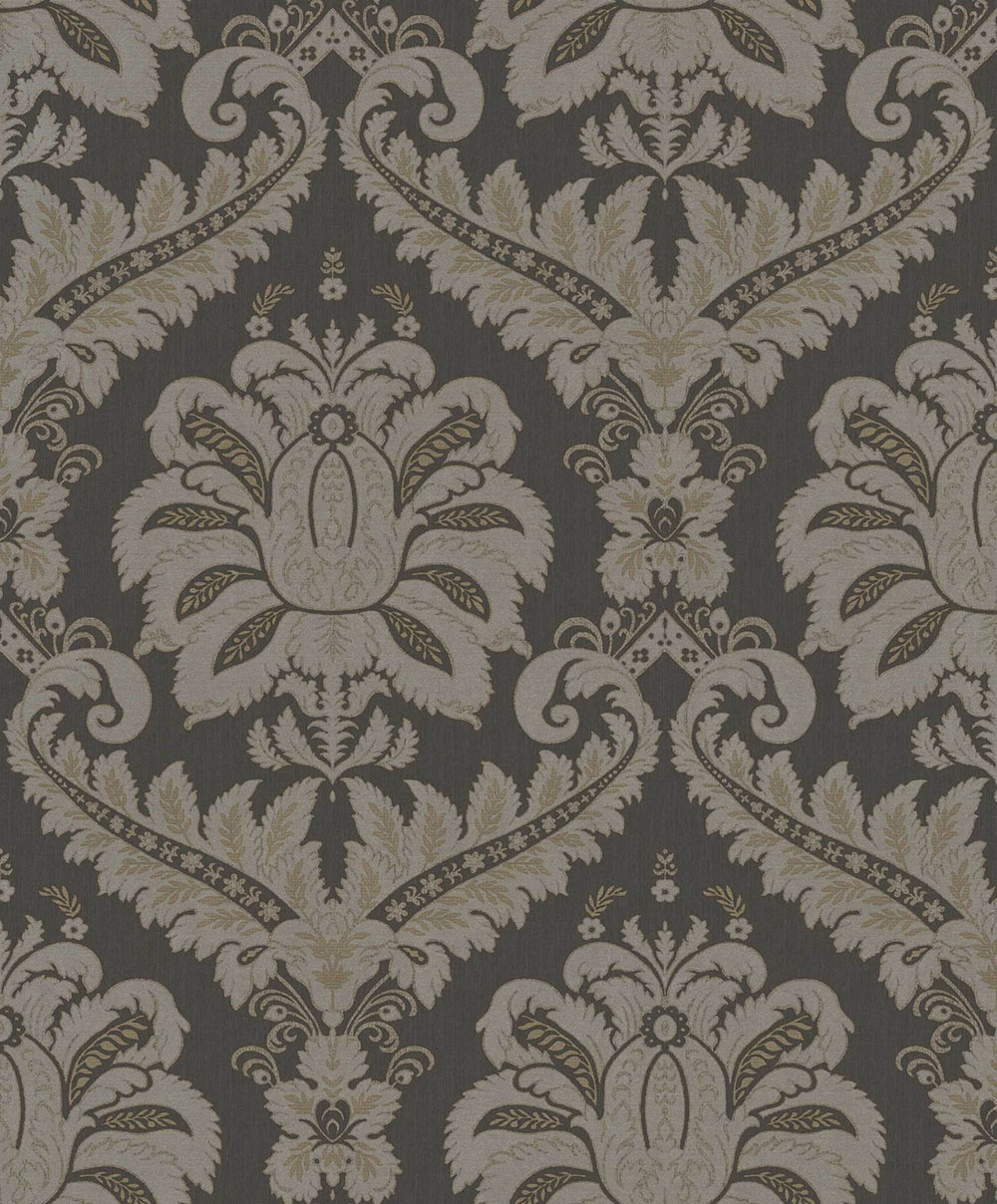 Wallpaper, black-grey, baroque, 35929, Ornamenta, Parato by Cristiana Masi