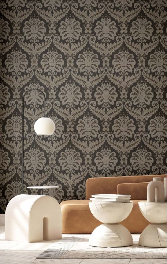 Wallpaper, black-grey, baroque, 35929, Ornamenta, Parato by Cristiana Masi