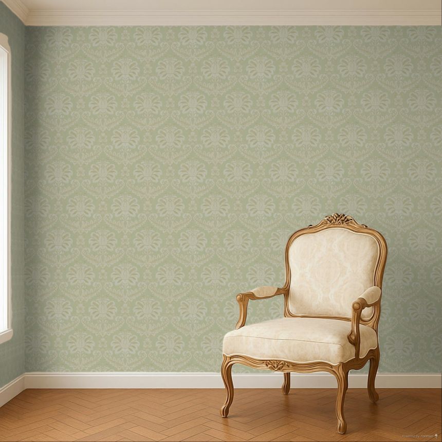 Wallpaper, green, baroque, 35935, Ornamenta, Parato by Cristiana Masi