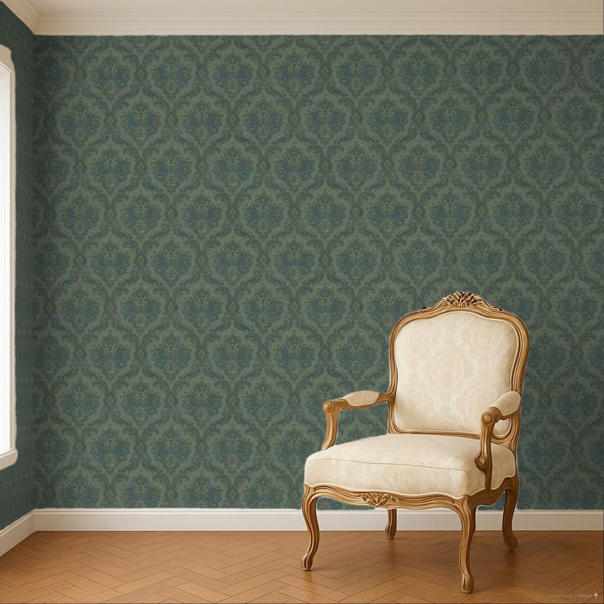 Wallpaper, green, baroque, 35945, Ornamenta, Parato by Cristiana Masi