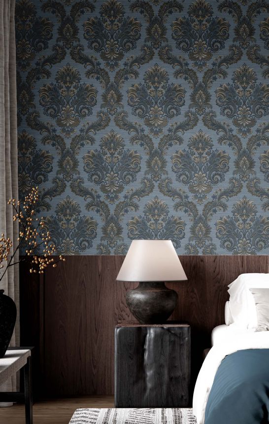 Wallpaper, blue, baroque, 35946, Ornamenta, Parato by Cristiana Masi