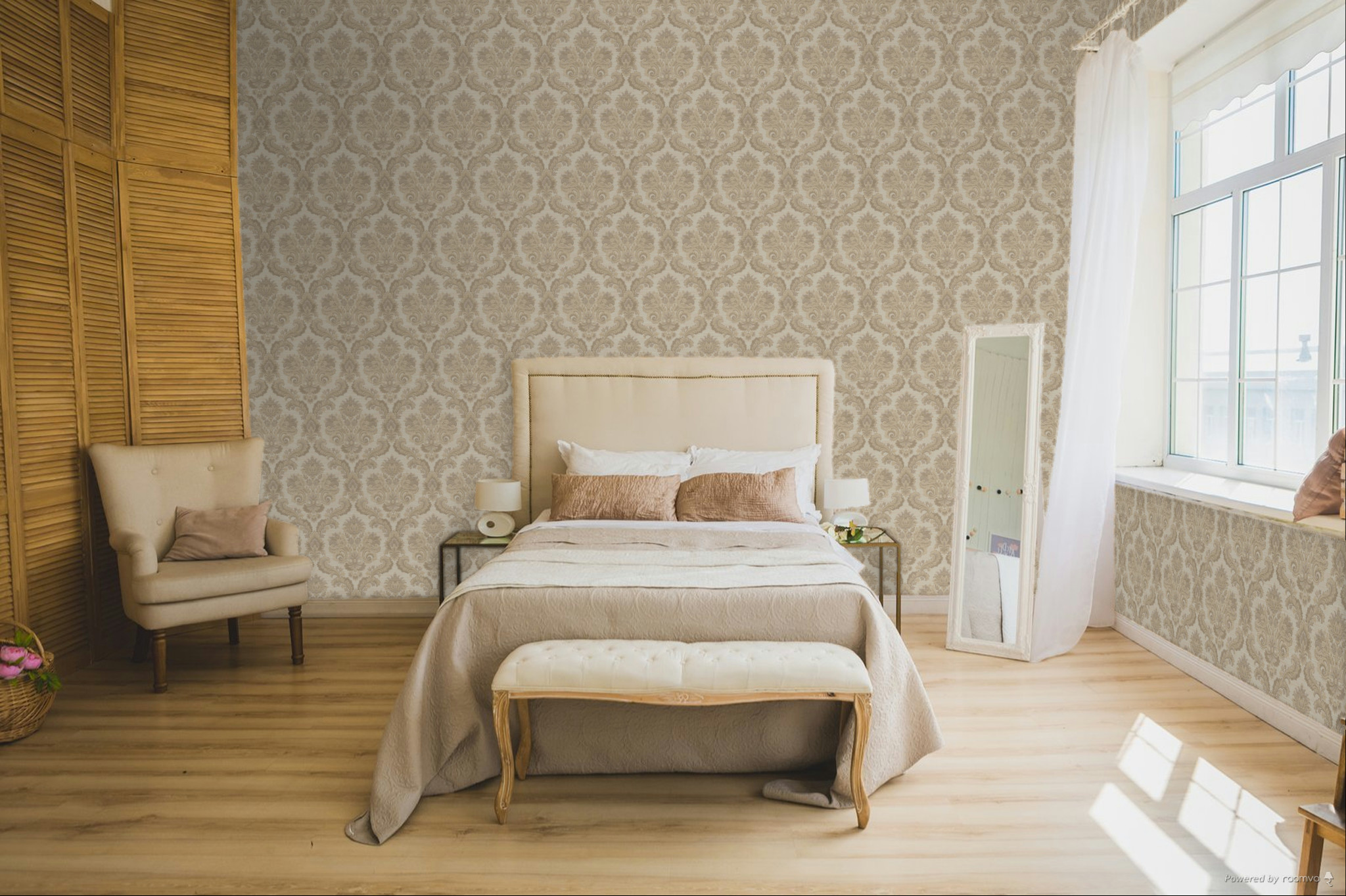 Wallpaper, beige, baroque, 35947, Ornamenta, Parato by Cristiana Masi