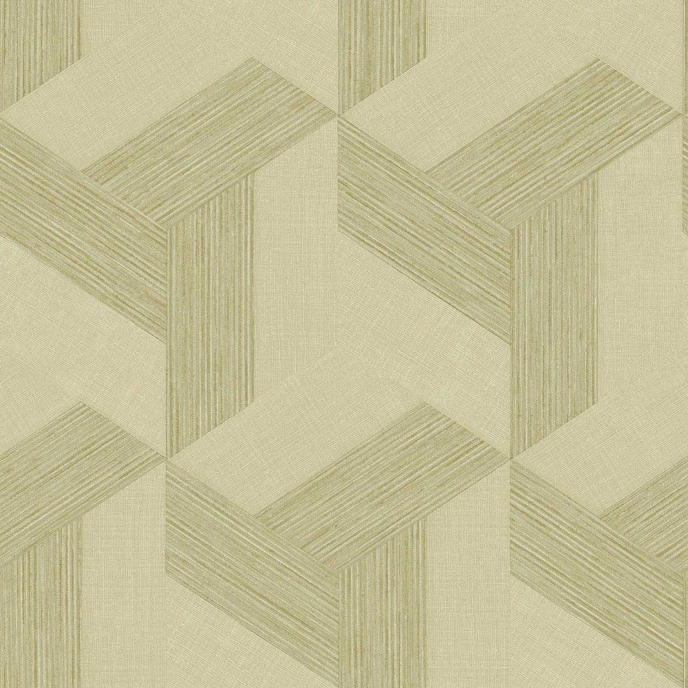 Non-woven wallpaper, geometric, beige-green, 27505, Sintesi, Cristiana Masi by Parato