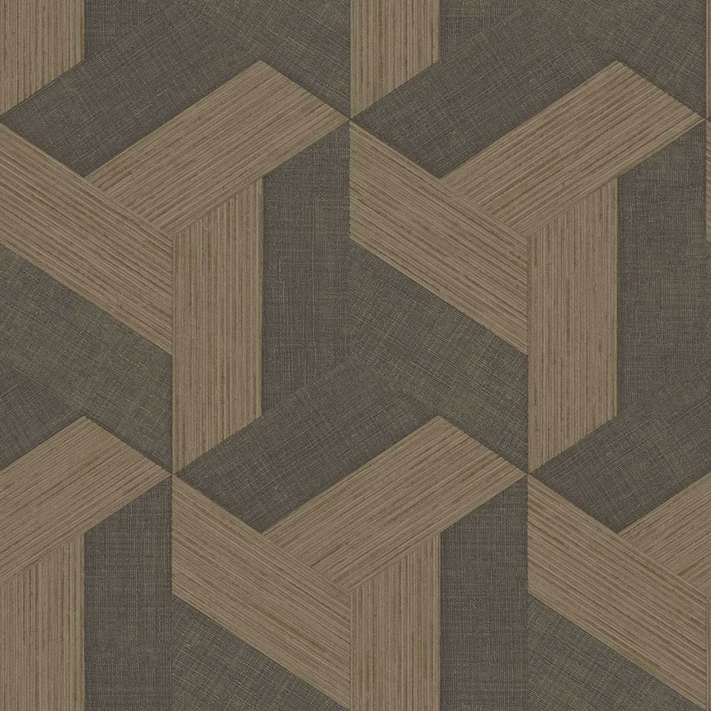 Non-woven wallpaper, geometric, brown, 27509, Sintesi, Cristiana Masi by Parato