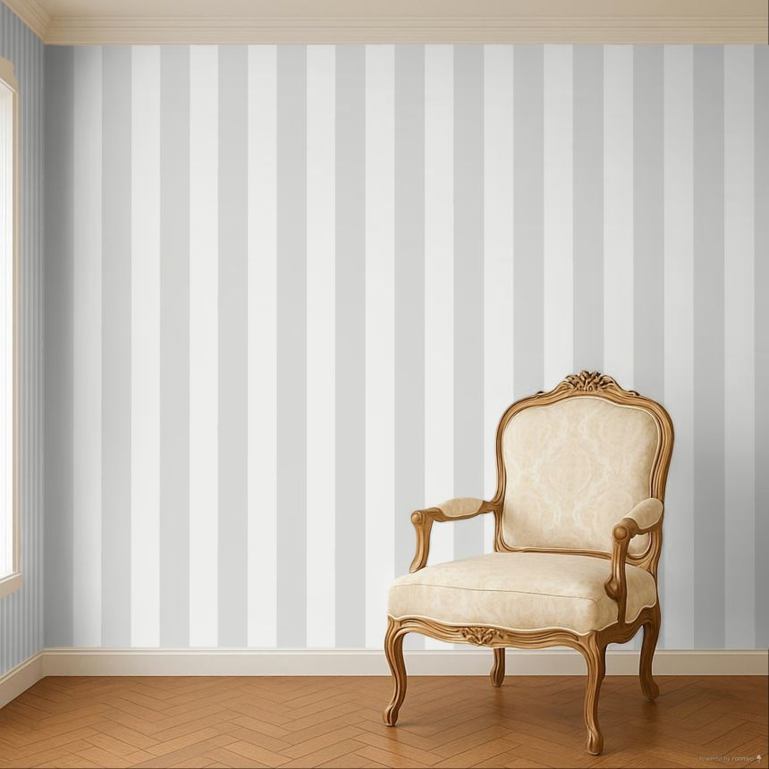 Wallpaper, grey-cream, stripes, 35961, Ornamenta, Parato by Cristiana Masi