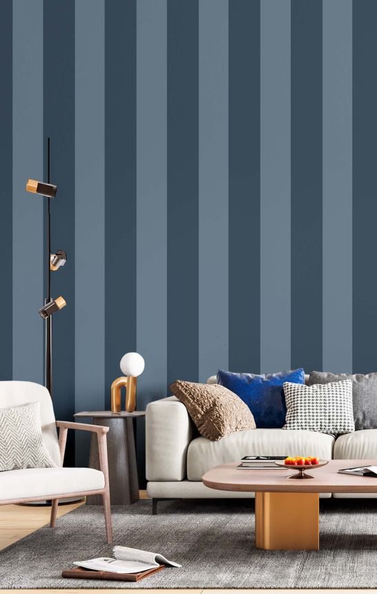 Wallpaper, blue, stripes, 35966, Ornamenta, Parato by Cristiana Masi