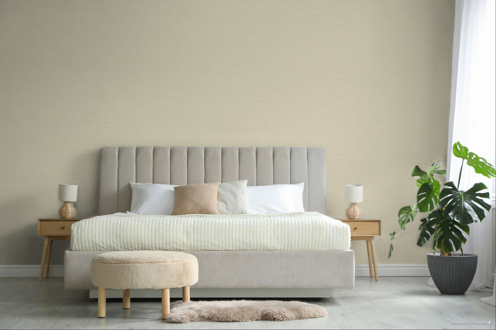 Wallpaper, beige, fabric imitation, 35972, Ornamenta, Parato by Cristiana Masi