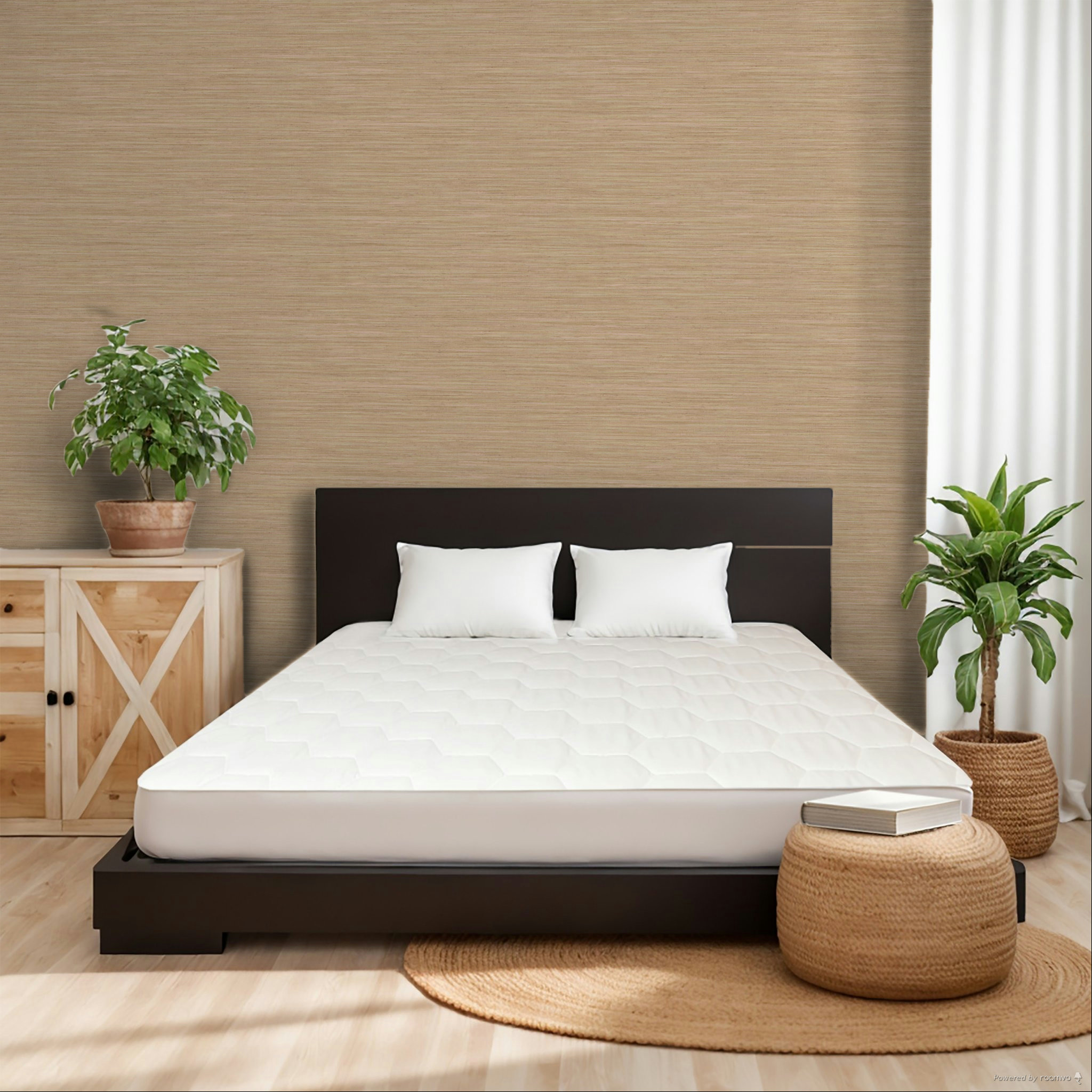 Wallpaper, brown-beige, fabric imitation, 35974, Ornamenta, Parato by Cristiana Masi