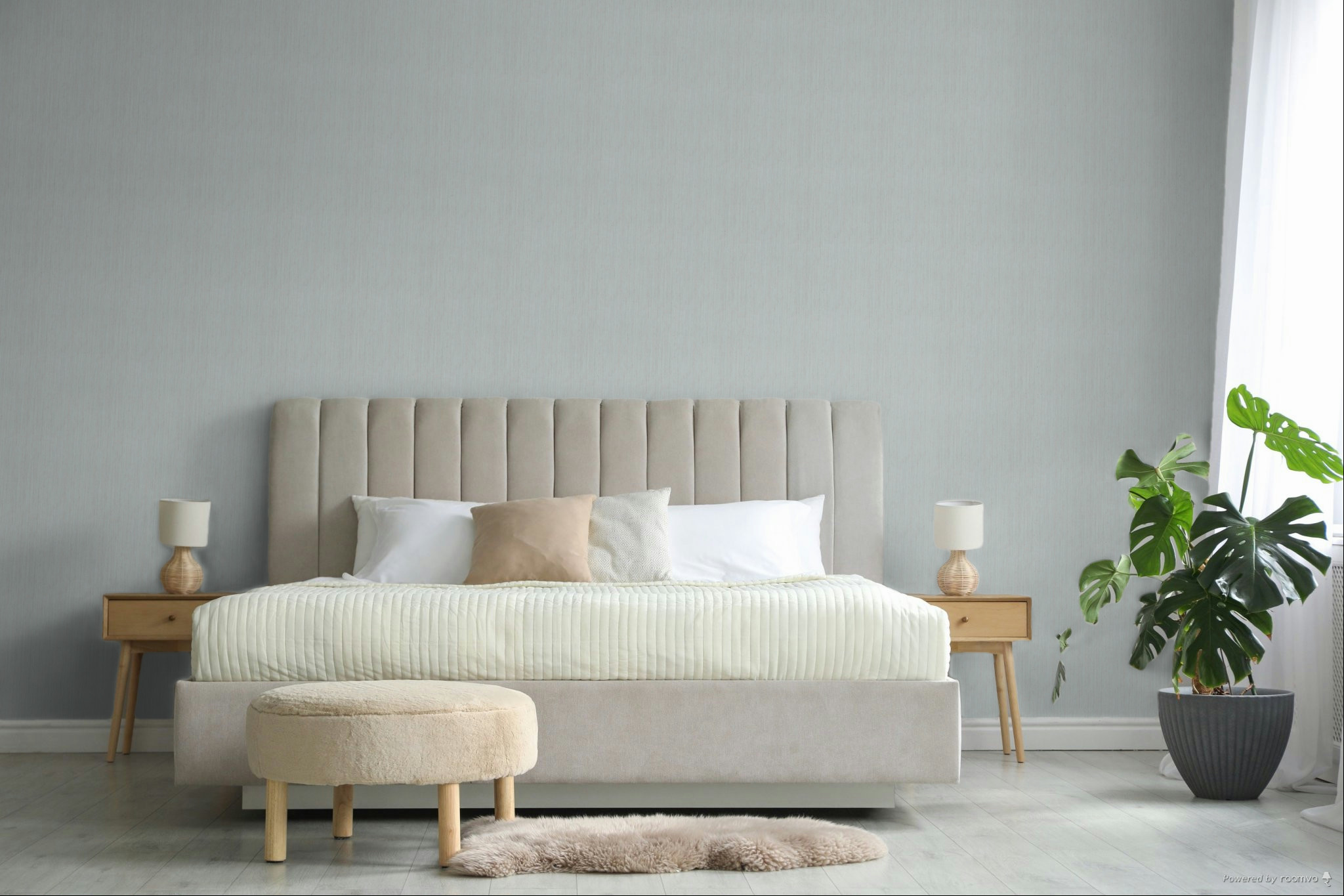 Wallpaper, blue, fabric imitation, 35986, Ornamenta, Parato by Cristiana Masi