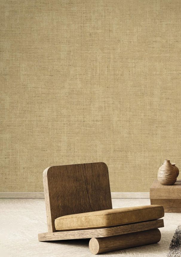 Non-woven wallpaper, fabric imitation, beige-green, 27565, Sintesi, Cristiana Masi by Parato