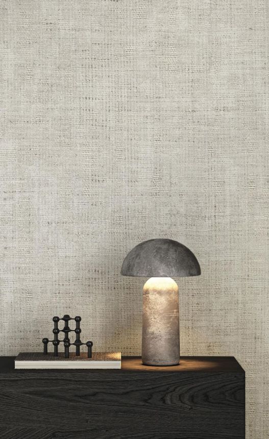 Non-woven wallpaper, fabric imitation, grey-blue, 27566, Sintesi, Cristiana Masi by Parato