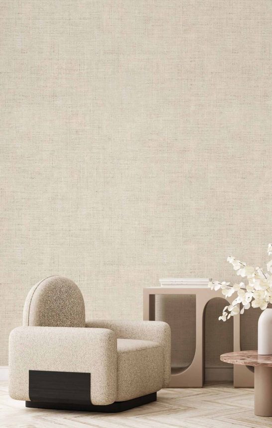 Non-woven wallpaper, fabric imitation, grey-blue, 27586, Sintesi, Cristiana Masi by Parato