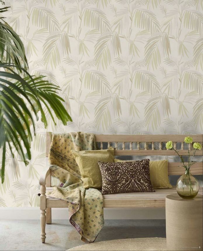 Wallpaper, beige, leaves, 32401, Vitalis, Parato by Cristiana Masi