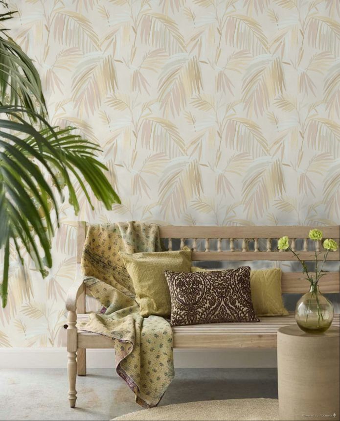 Wallpaper, ochre, leaves, 32402, Vitalis, Parato by Cristiana Masi