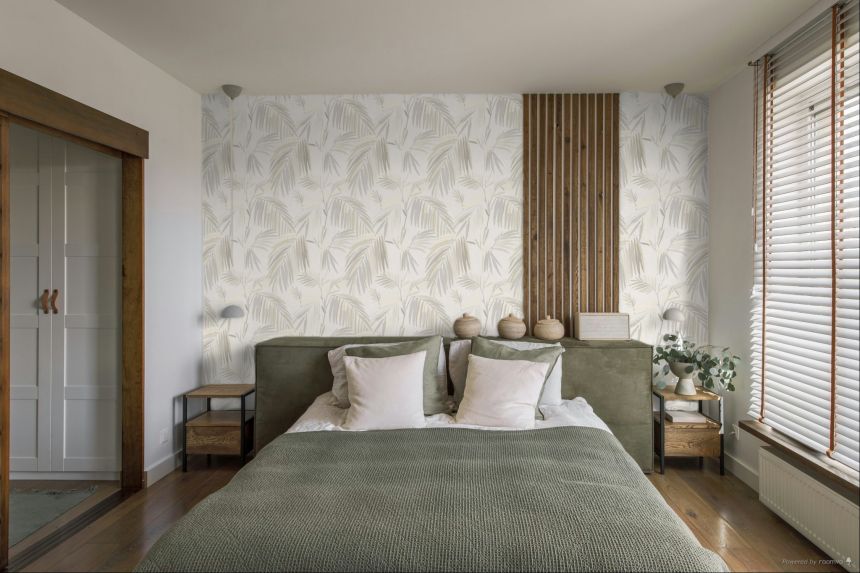 Wallpaper, grey-beige, leaves, 32406, Vitalis, Parato by Cristiana Masi
